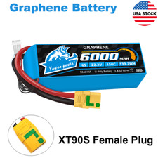 Yowoo 6S 6000mAh 150C 22.2V XT90S Graphene Lipo Battery for RC Drone Quadcopter