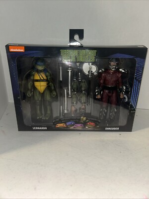 Neca TMNT Leonardo Vs Shredder Rooftop Battle