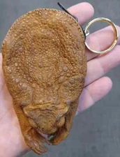 Handmade Sugar Cane Toad Coin Purse Keychain - Real Toad Leather