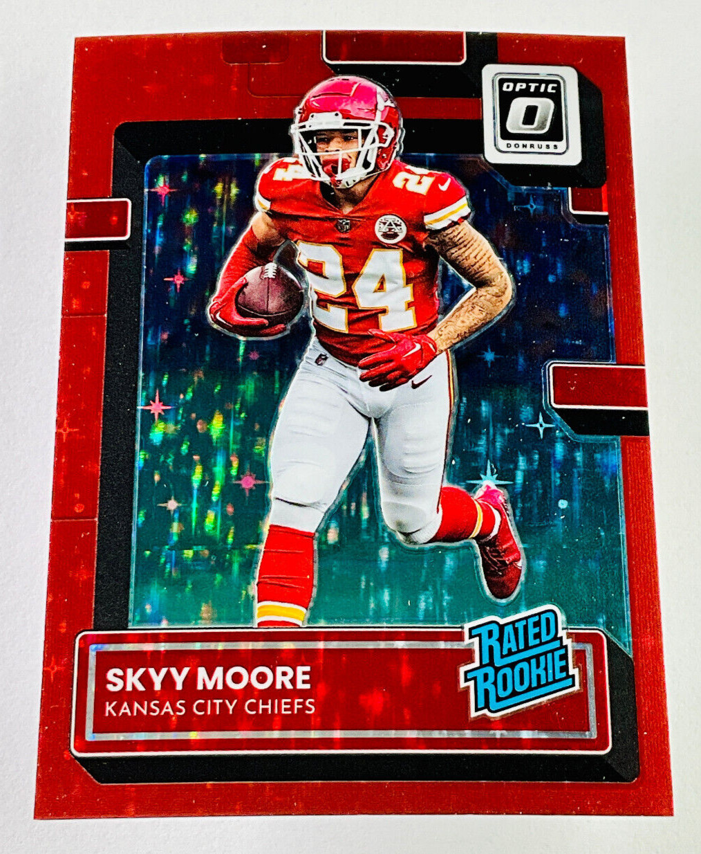 2022 Donruss Optic Rated Rookie Skyy Moore Red Stars Asia Tmall #224 SP - Chiefs