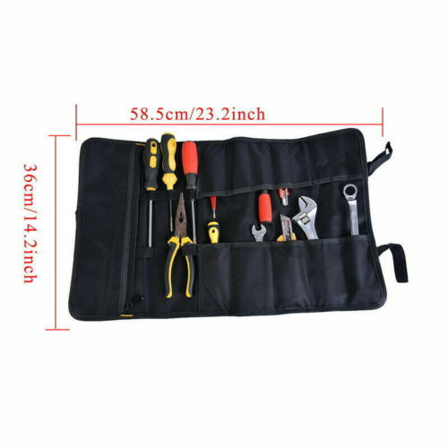 Elektriker Werkzeug Tasche Tasche Aufrollen Aufbewahrung Organizer Taschen Canvas Meißel Werkzeugkit - Bild 8 von 15