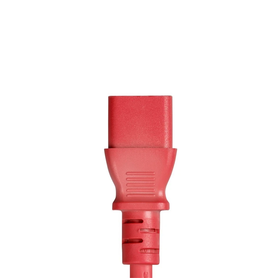 5x 2FT Power Extension Cord Cable IEC Kettle C14 To C13 Male To Female 18/3 Red - Image 3 of 4