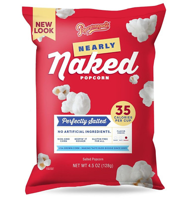 Popcornopolis Nearly Naked Gourmet Popcorn PERFECTLY SALTED Snack 4.5