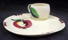 Purinton Apple Snack Plate and Cup Set