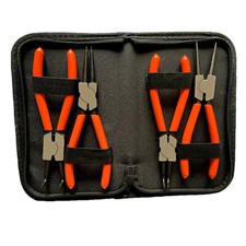 Juego De 2 Alicates Para Anillos De Seguridad (Circlip) - 10 Puntas Intercambiables, Interior/Exterior