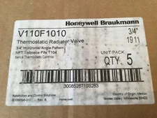 1 - Honeywell Braukmann V110F1010 Thermostatic Radiator Valve Body....3/4” NEW