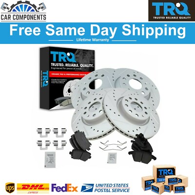 TRQ New Brake Pad & Rotor Kit For 2005-2016 Audi A3 VW Jetta Passat GTI Eos CC