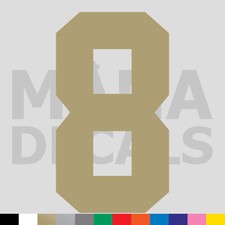 Number Eight 8 Vinyl Die Cut Decal Sticker - Jersey Sport Athlete Varsity