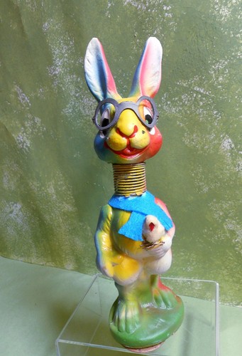 Germany Easter Bunny Rabbit Nodder and Candy Container- 9, Papier-mache, Germany - Picture 11 of 11