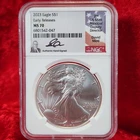 2023 Silver Eagle NGC MS 70 David Motl Hand Signed Label Early Release ASE