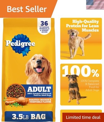 Pedigree Adult Dry Dog Food 3.5 lb - Complete Nutrition, Chicken & Veggie Flavor