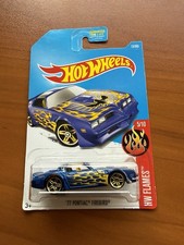 Hot Wheels Flames BLUE YELLOW ‘77 Pontiac Firebird Trans Am T-Top Muscle Car