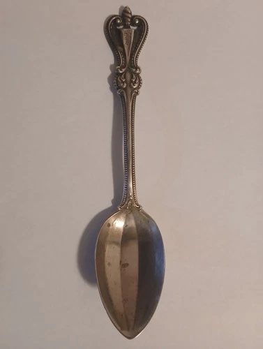 Antique Sterling Towle Colonial Teaspoon 1895 Pleated Bowl - 5-1/2" - 26 Grams