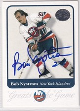 Bob Nystrom New York Islanders SIGNED CARD AUTOGRAPHED