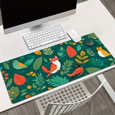 1pc Large Gaming Mouse Pad - Extra Wide Desk Mat with Non-Slip Rubber Base, Vi