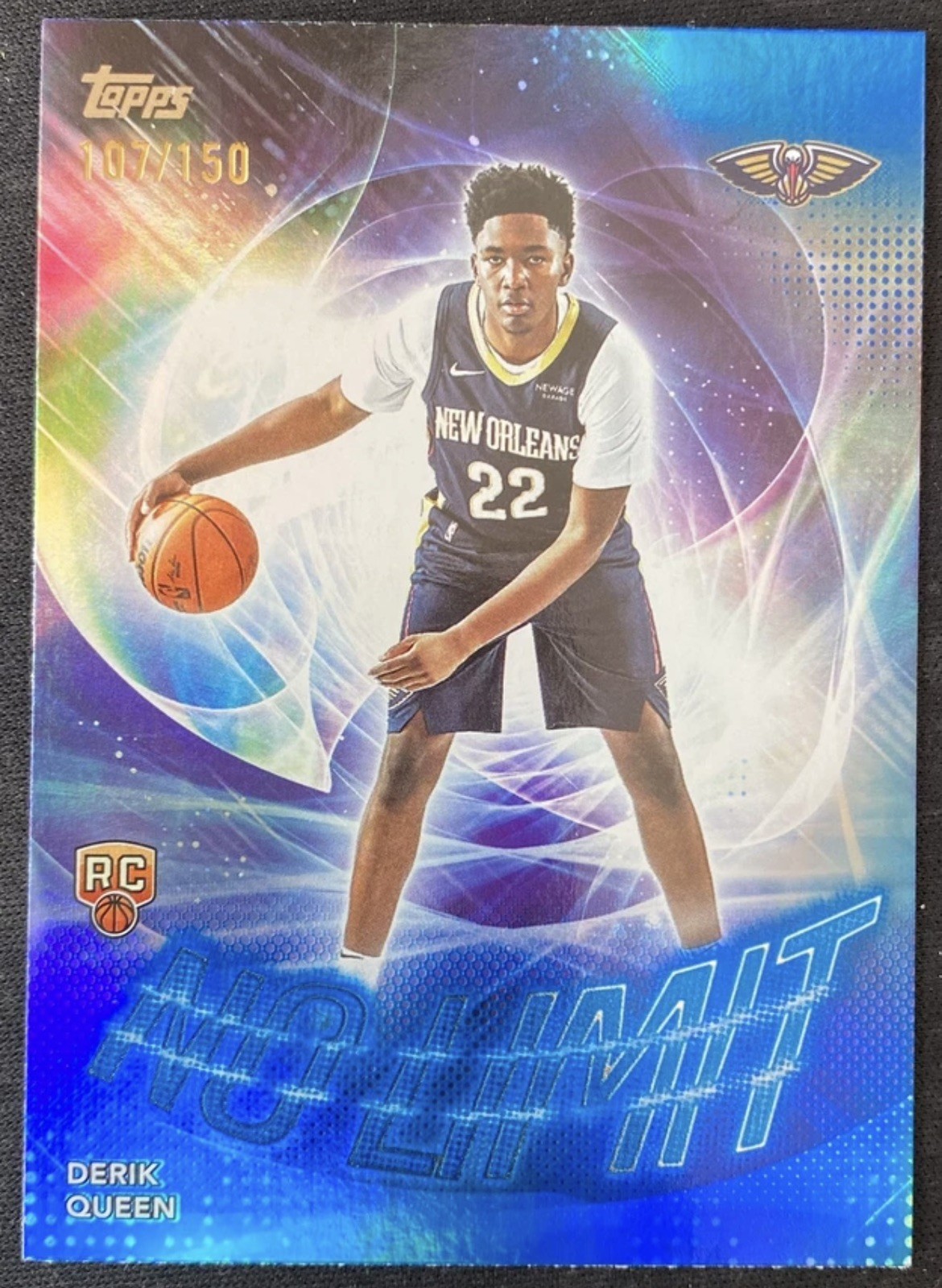 Derik Queen 2025-26 Topps Flagship Basketball 107/150 Blue No Limit RC #NL-13