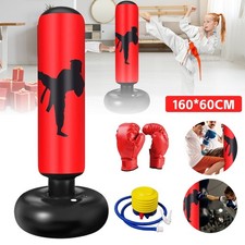 Boxsack Set Boxhandschuhen Kinder Stehender Punching Training Bag Sandsack 160cm
