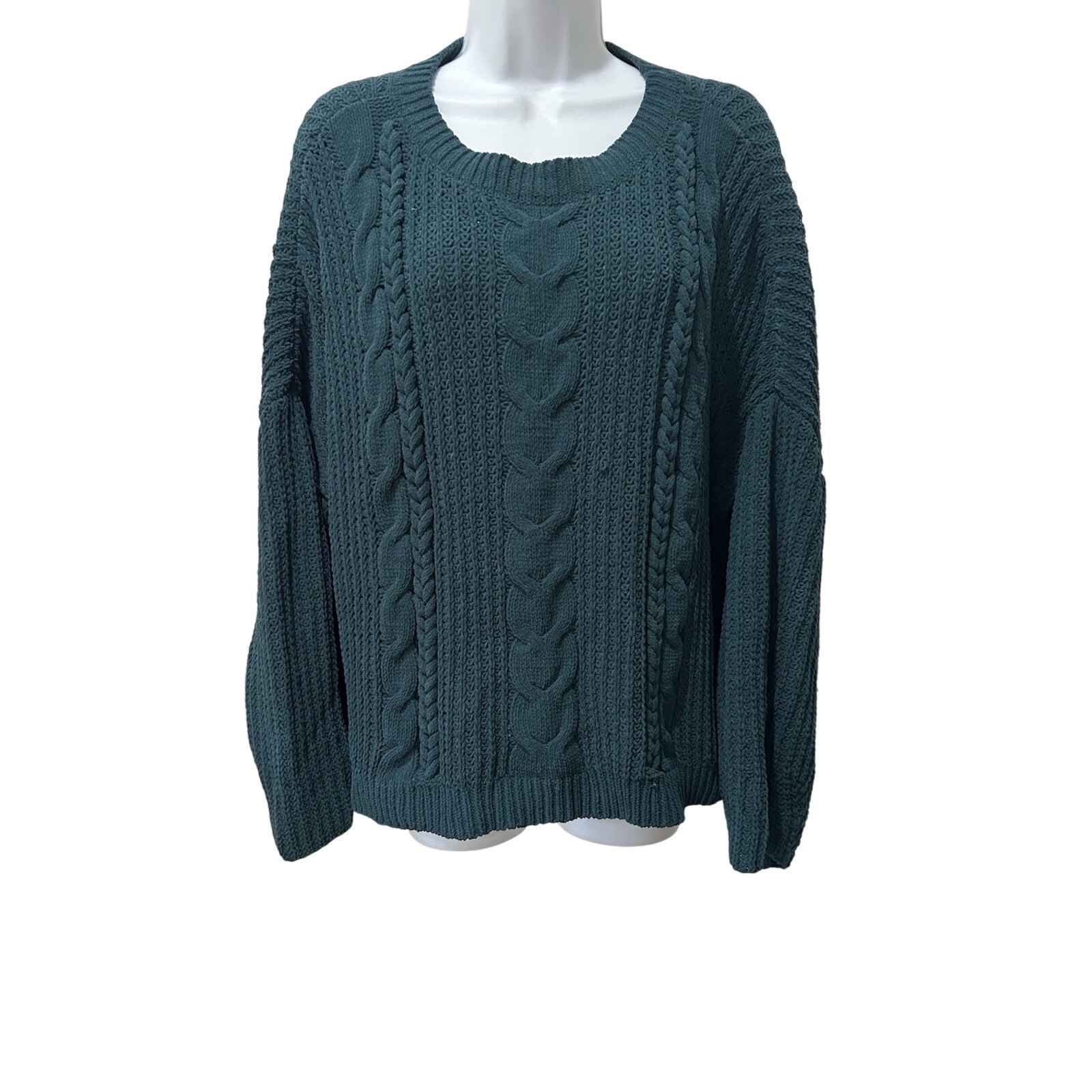 Universal Thread large Cable Knit Sweater Teal Gr… - image 1