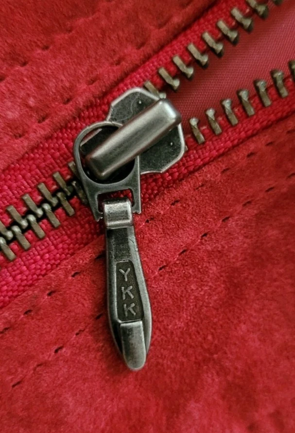 Chaqueta de Cuero Gamuza Lavable, Christopher Banks, XL, Roja, Nueva Con Etiquetas Foto 4 de 4