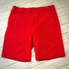 Vineyard Vines Kids Red Performance Shorts Whale Logo Elastic Waist Sz 16