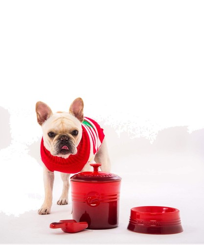 Le Creuset Food Container Pet Food Container (with Scoop) Dog Cat Orange [Author - Picture 3 of 4