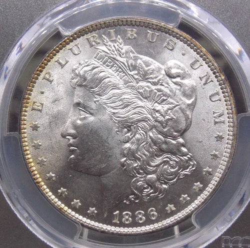 1886 "P" Morgan SILVER Dollar $1 PCGS MS65 #437 Gem BU Uncirculated ECC&C, Inc.