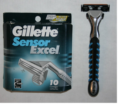 10 Gillette Sensor Excel Razor Blades Cartridges Refill Swift 3 Shaver Handle 5