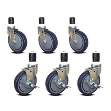 5 in. Casters for Stainless Steel Work Table SET OF 6