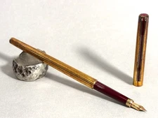 Sailor Chalana Fountain Pen Slim Gold Plated Red Enamel Clip NOS (BFP526)