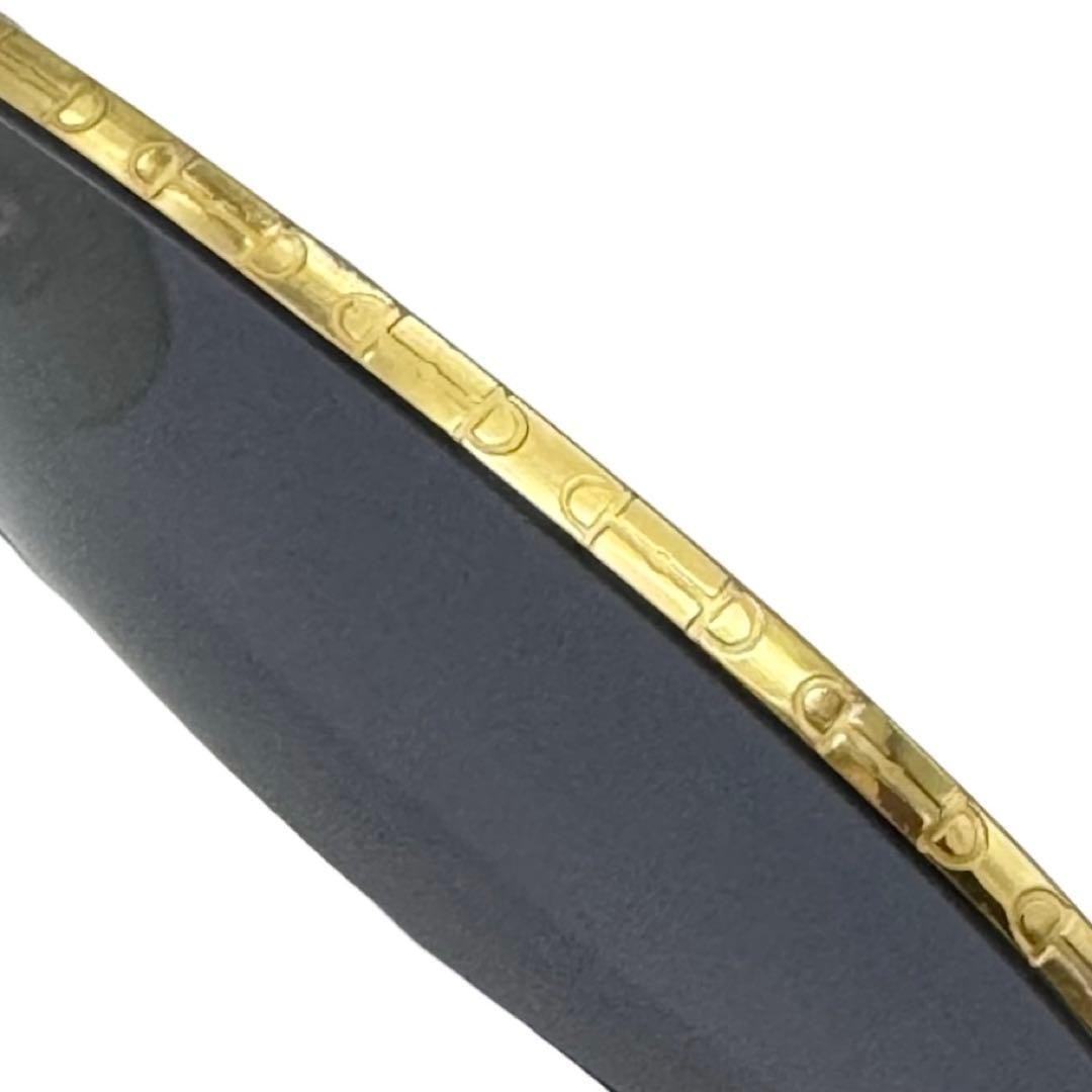 GUCCI QC2 Sunglasses Glasses Oval Frame Gold Black Engraved  MADE IN ITALY Mens thumbnail 4