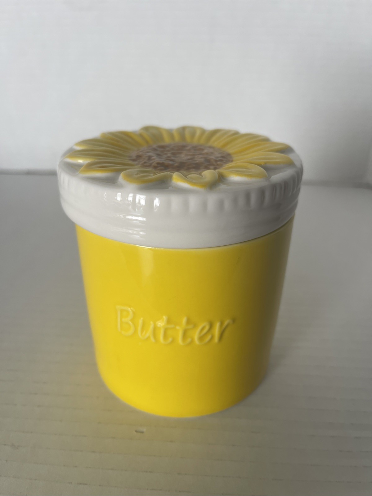 Sunflower Yellow Butter Bell, Butter Crock, French Butter Keeper