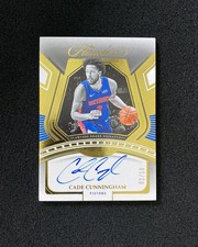 2023-24 Panini Flawless Shade Gold Cade Cunningham Auto Jersey Number 2/10 BY29