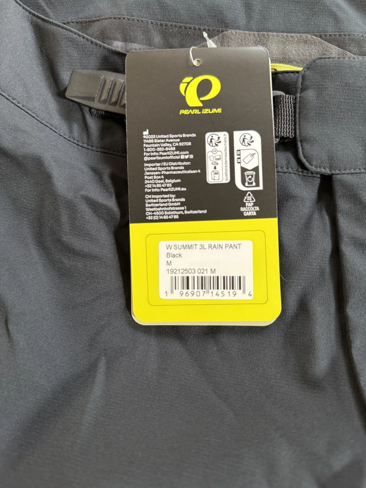 Pantalón de lluvia Pearl Izumi Summit 3L negro para mujer $205 Foto 3 de 4