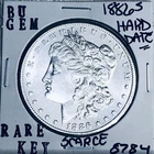 1886 S BU GEM MORGAN SILVER DOLLAR UNC MS+++ U.S. MINT RARE KEY COIN 8784