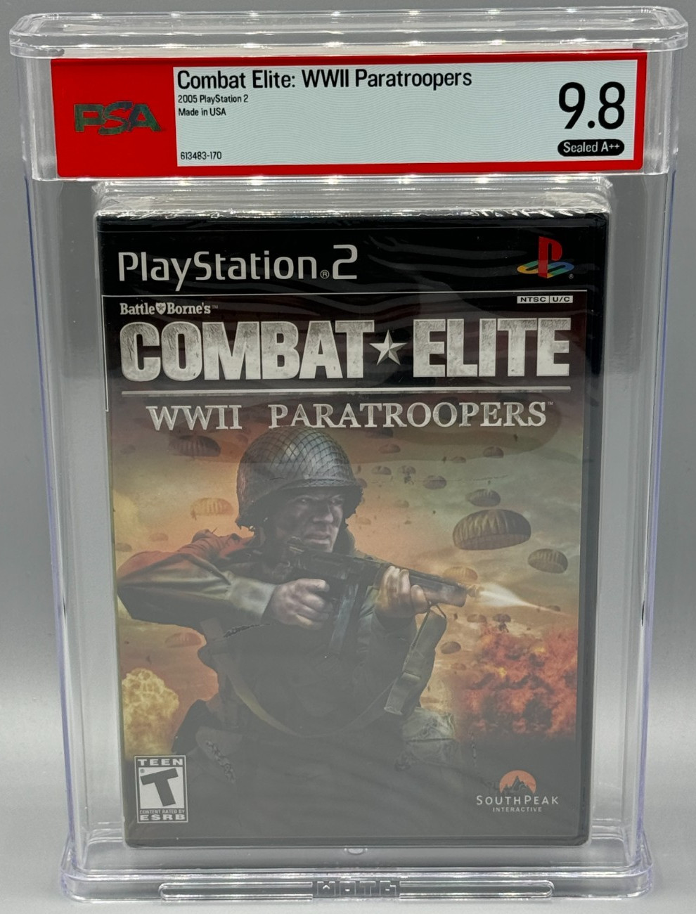 Combat Elite WWII Paracaidistas Sony PlayStation 2 PS2 Sellado PSA 9.8 A++ Calificado