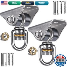 BeneLabel 2 Pack Silent Swing Hanger Heavy Duty Stainless Steel Swivel Hook