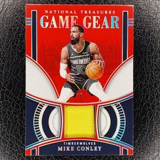 MIKE CONLEY /8 Game Gear RED Jersey Patch 2023-24 National Treasures Basketball