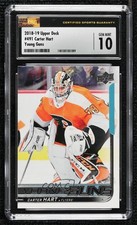 2018-19 Upper Deck Young Guns Carter Hart #491 CSG 10 Gem Mint 7b5