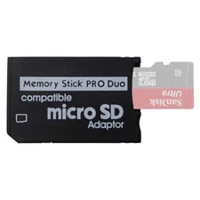 Psp Memory Stick Adapter, Funturbo Micro Sd To Memory Stick Pro Duo Ma