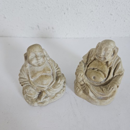 5 VTG Buddha Figure Happy Laughing Sitting Stand Plastic Soapstone Ceramic Metal - Picture 10 of 20