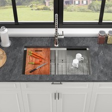 Double Bowl Undermount Kitchen Sink- 33"x19"x10" Stainless Steel 16 Gauge