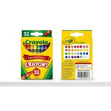 Crayola 32 Count Non-Toxic Crayons Multi-Color School Art Supplies 52-0853 NEW