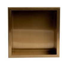 ALFI brand ABNP1212 12" Stainless Steel Recessed Shower Shelf - Gold
