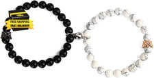 Couples Matching Bracelets- Kings and Queens Bracelets Magnetic Couples Bracelet
