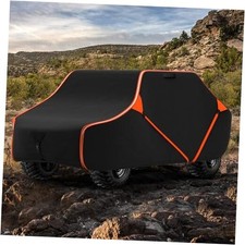 153 Inch UTV Cover for Polaris Ranger Crew RZR 4-6 Pessenger Black Orange