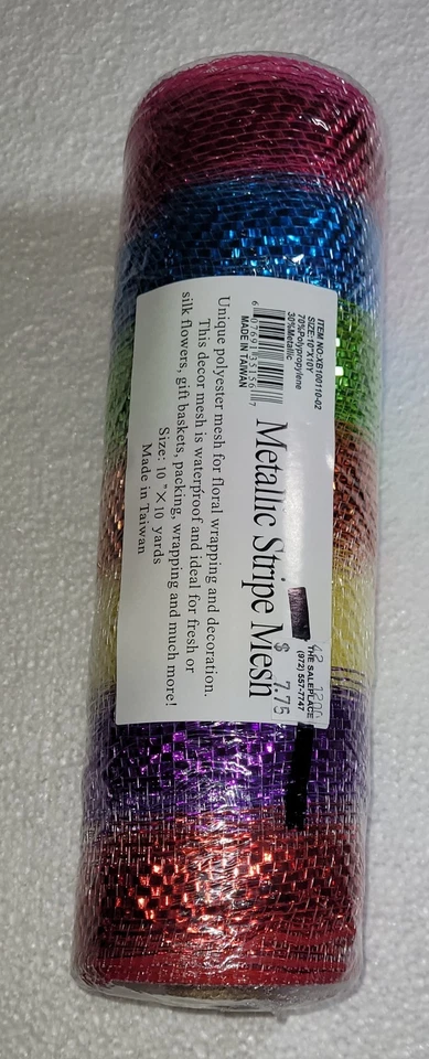 Holiday - Pride Crafts Deco Mesh 10 Inch X 10 Yards-Rainbow/Holiday Themed/Decor - Image 2 of 3