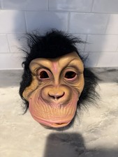 Chimpanzee Monkey Gorilla Mask w/Hair Planet Of Ape Style Halloween Costume