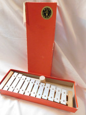 Vintage Bell Harmony Glockenspiel Xylophone GEWA Germany Mallet Boxed 8.47 111