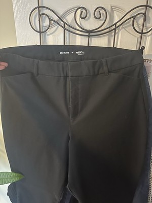 Old Navy Women's High-Rise Pixie Flare Pants Size 18 Black Secret-Smooth Pockets
