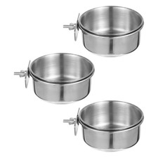 3 Pcs Bird Feeding Box Parrot Feeders Cage Food Holder Bowl for Cups